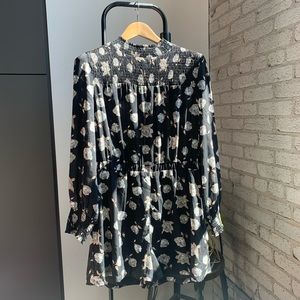 Boohoo Dark Floral Romper Plus Size Sexy + Chic